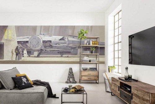 Papier Peint - Star Wars Classic RMQ Millenium Falcon 368x127cm - Papier