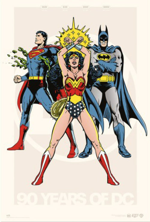 Affiche Poster Dc Comics 90Th Anniversary 61x91 5cm Grupo Erik GPE5848 | Yourdecoration.fr