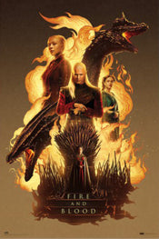 Affiche Poster House Of The Dragon Fire And Blood 61x91 5cm Grupo Erik GPE5855 | Yourdecoration.fr