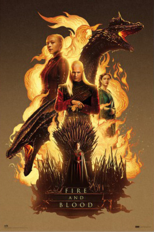 Affiche Poster House Of The Dragon Fire And Blood 61x91 5cm Grupo Erik GPE5855 | Yourdecoration.fr