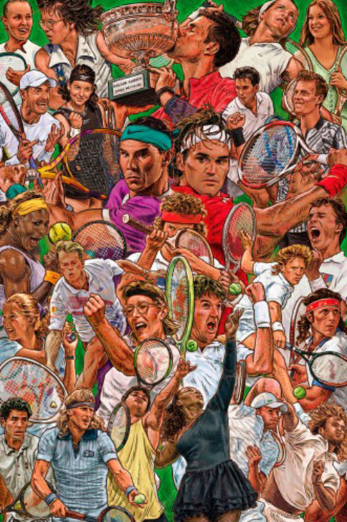 Affiche Poster Legendary Tennis Players 61x91 5cm Grupo Erik GPE5877 | Yourdecoration.fr