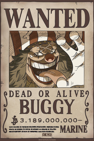 Affiche Poster One Piece Wanted Buggy Wano 38x52cm GBYDCO641 | Yourdecoration.fr