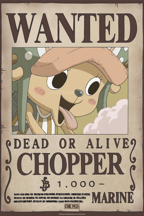 Affiche Poster One Piece Wanted Chopper Wano 38x52cm Abystyle GBYDCO647 | Yourdecoration.fr