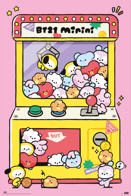 Affiche Poster Bt21 Arcade Machine 61x91.5cm Grupo Erik GPE5795 | Yourdecoration.fr