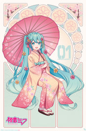 Affiche Poster Hatsune Miku Sakura Kimono 61x91 5cm Abystyle GBYDCO587 | Yourdecoration.fr