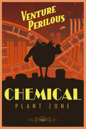 Affiche et Poster Sonic The Hedgehog Venture Perilous Chemical Plant Zone 61x91 5cm Grupo Erik GPE5809 | Yourdecoration.fr