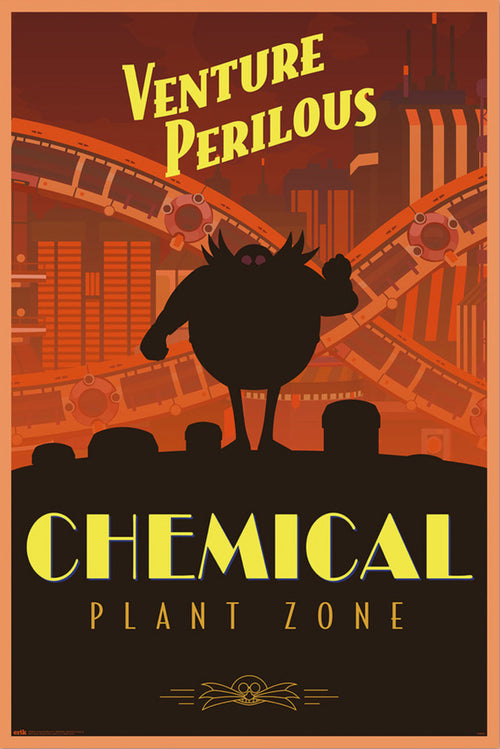 Affiche et Poster Sonic The Hedgehog Venture Perilous Chemical Plant Zone 61x91 5cm Grupo Erik GPE5809 | Yourdecoration.fr