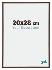 Annecy Plastique Cadre Photo 20x28cm Brun De Face Mesure | Yourdecoration.fr