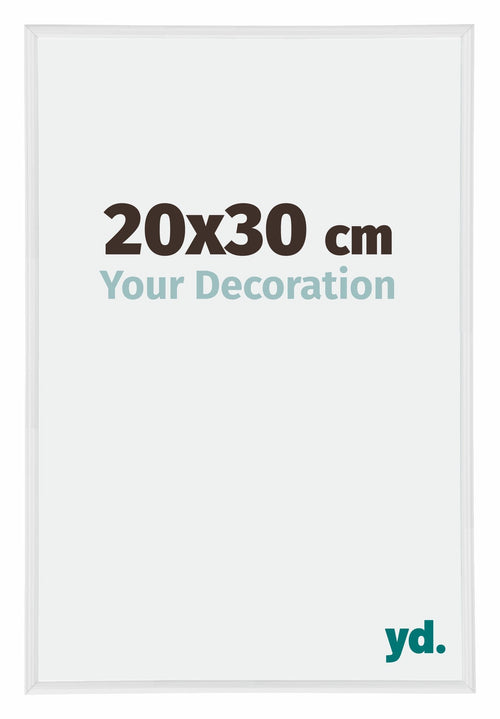 Annecy Plastique Cadre Photo 20x30cm Blanc Brillant De Face Mesure | Yourdecoration.fr