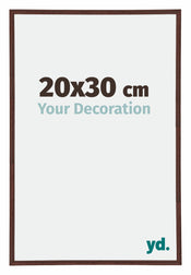 Annecy Plastique Cadre Photo 20x30cm Brun De Face Mesure | Yourdecoration.fr