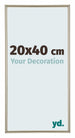 Annecy Plastique Cadre Photo 20x40cm Champagne De Face Mesure | Yourdecoration.fr