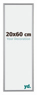 Annecy Plastique Cadre Photo 20x60cm Argent De Face Mesure | Yourdecoration.fr