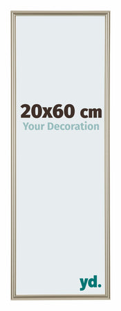 Annecy Plastique Cadre Photo 20x60cm Champagne De Face Mesure | Yourdecoration.fr