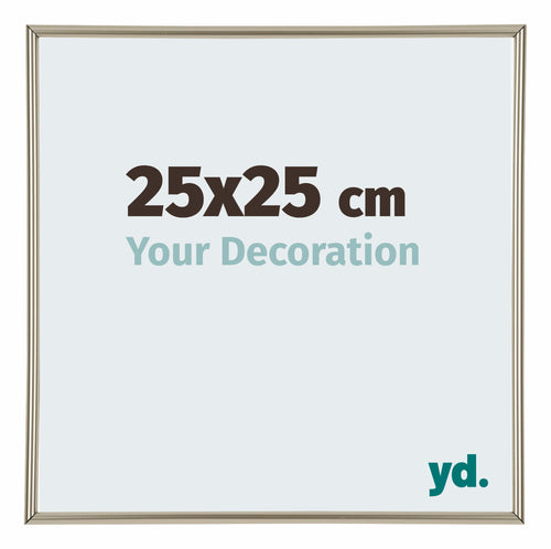 Annecy Plastique Cadre Photo 25x25cm Champagne De Face Mesure | Yourdecoration.fr