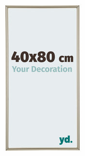 Annecy Plastique Cadre Photo 40x80cm Champagne De Face Mesure | Yourdecoration.fr