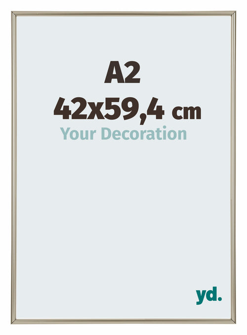 Annecy Plastique Cadre Photo 42x59 4cm A2 Champagne De Face Mesure | Yourdecoration.fr