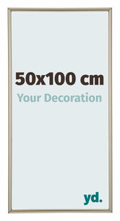 Annecy Plastique Cadre Photo 50x100cm Champagne De Face Mesure | Yourdecoration.fr