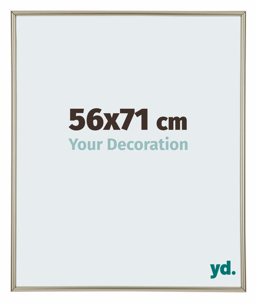 Annecy Plastique Cadre Photo 56x71cm Champagne De Face Mesure | Yourdecoration.fr