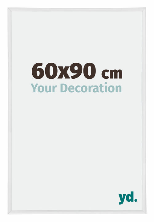 Annecy Plastique Cadre Photo 60x90cm Blanc Brillant De Face Mesure | Yourdecoration.fr