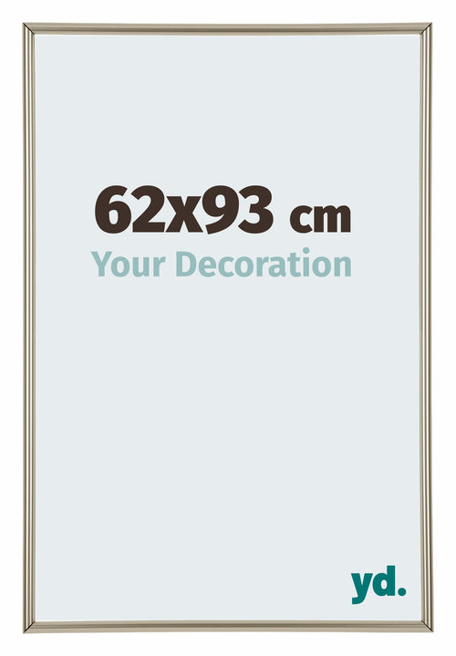 Annecy Plastique Cadre Photo 62x93cm Champagne De Face Mesure | Yourdecoration.fr