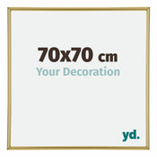 Annecy Plastique Cadre Photo 70x70cm Or De Face Mesure | Yourdecoration.fr