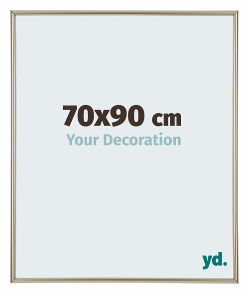 Annecy Plastique Cadre Photo 70x90cm Champagne De Face Mesure | Yourdecoration.fr