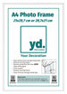 Aurora Aluminium Cadre Photo 21x29 7cm A4 lot de 2 Blanc De Face Feuille d insertion | Yourdecoration.fr