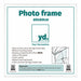 Aurora Aluminium Cadre Photo 60x60cm Blanc Brillant De Face Mesure | Yourdecoration.fr