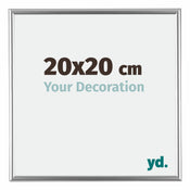 Bordeaux Plastique Cadre Photo 20x20cm Argent De face Mesure | Yourdecoration.fr