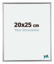 Bordeaux Plastique Cadre Photo 20x25cm Argent De face Mesure | Yourdecoration.fr