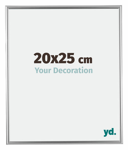 Bordeaux Plastique Cadre Photo 20x25cm Argent De face Mesure | Yourdecoration.fr