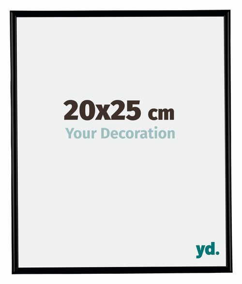 Bordeaux Plastique Cadre Photo 20x25cm Noir Mat De face Mesure | Yourdecoration.fr