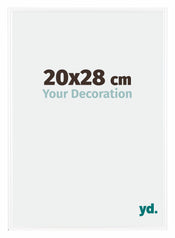 Bordeaux Plastique Cadre Photo 20x28cm Blanc Brillant De face Mesure | Yourdecoration.fr