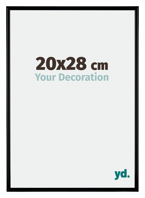 Bordeaux Plastique Cadre Photo 20x28cm Noir Mat De face Mesure | Yourdecoration.fr