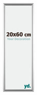 Bordeaux Plastique Cadre Photo 20x60cm Argent De face Mesure | Yourdecoration.fr