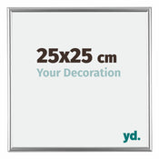 Bordeaux Plastique Cadre Photo 25x25cm Argent De face Mesure | Yourdecoration.fr