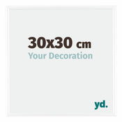 Bordeaux Plastique Cadre Photo 30x30cm Blanc Brillant De face Mesure | Yourdecoration.fr