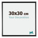 Bordeaux Plastique Cadre Photo 30x30cm Noir Très Brillant De face Mesure | Yourdecoration.fr