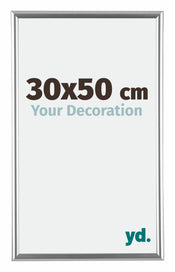 Bordeaux Plastique Cadre Photo 30x50cm Argent De face Mesure | Yourdecoration.fr