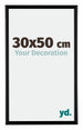 Bordeaux Plastique Cadre Photo 30x50cm Noir Mat De face Mesure | Yourdecoration.fr