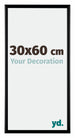 Bordeaux Plastique Cadre Photo 30x60cm Noir Mat De face Mesure | Yourdecoration.fr