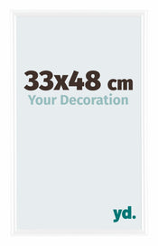 Bordeaux Plastique Cadre Photo 33x48cm Blanc Brillant De Face Mesure | Yourdecoration.fr