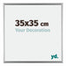 Bordeaux Plastique Cadre Photo 35x35cm Argent De face Mesure | Yourdecoration.fr