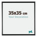 Bordeaux Plastique Cadre Photo 35x35cm Noir Très Brillant De face Mesure | Yourdecoration.fr