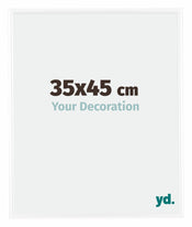 Bordeaux Plastique Cadre Photo 35x45cm Blanc Brillant De face Mesure | Yourdecoration.fr