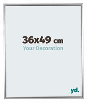 Bordeaux Plastique Cadre Photo 36x49cm Argent De Face Mesure | Yourdecoration.fr