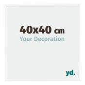 Bordeaux Plastique Cadre Photo 40x40cm Blanc Brillant De face Mesure | Yourdecoration.fr