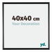 Bordeaux Plastique Cadre Photo 40x40cm Noir Très Brillant De face Mesure | Yourdecoration.fr