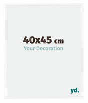 Bordeaux Plastique Cadre Photo 40x45cm Blanc Brillant De face Mesure | Yourdecoration.fr