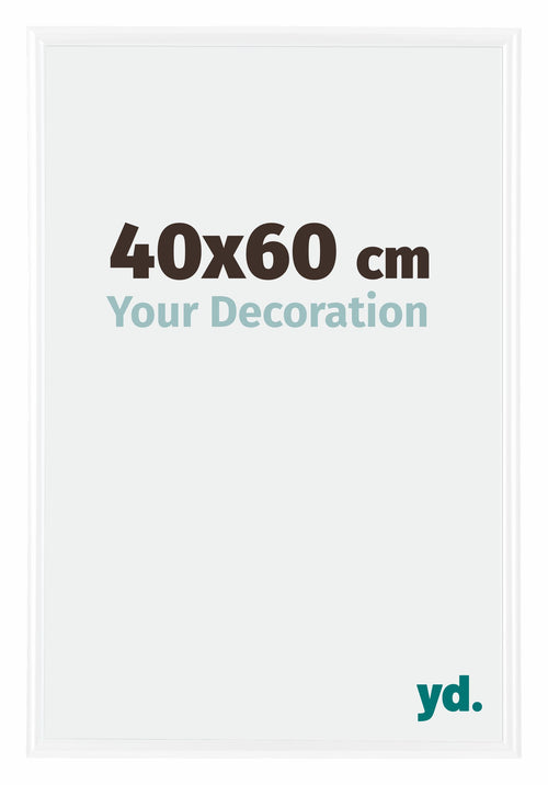 Bordeaux Plastique Cadre Photo 40x60cm Blanc Brillant De face Mesure | Yourdecoration.fr